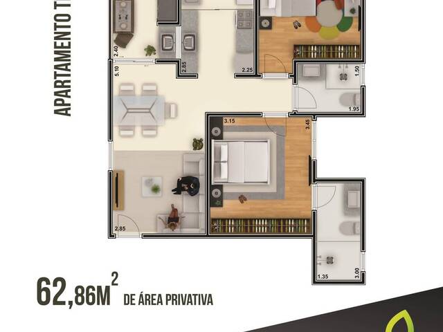 #1058 - Apartamento para Venda em Pouso Alegre - MG